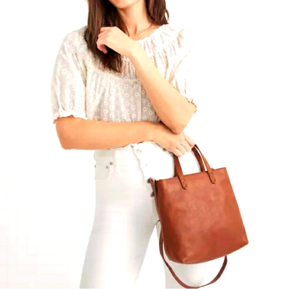 Madewell Crossbody Zip top Stripe Inside